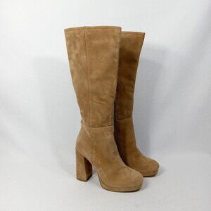 STEVE MADDEN Marcello Sand Suede Leather Boot Womens Size 6